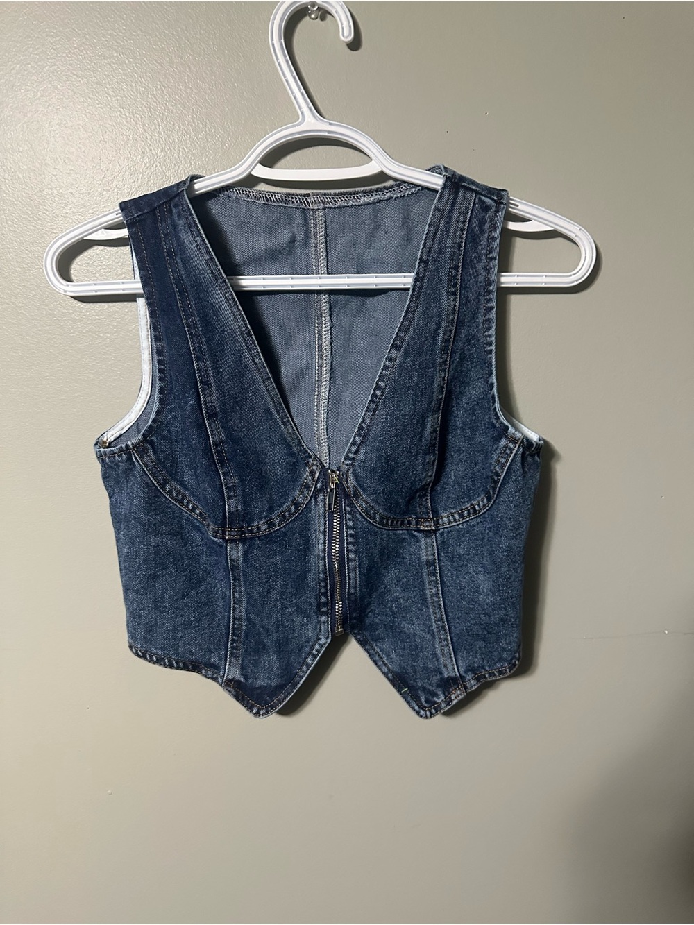 Forever 21 denim vest and tank